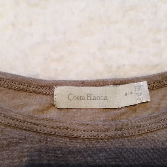 Costa Blanca, size S, beige semi-sheer top - Picture 8 of 9